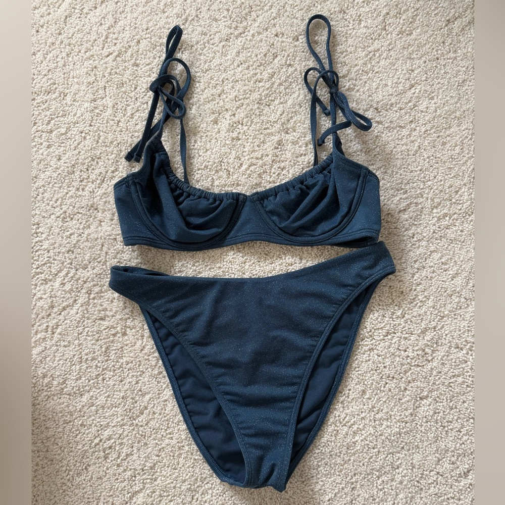 Abercrombie & Fitch Navy Blue Two-Piece Bikini